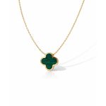 zlatno-kolie-zelena-detelina-malahit-cleef